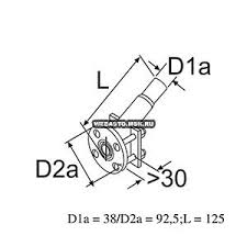 1319428A Huiddoorvoer D1a=38mm / D2a=95mm, L=125mm