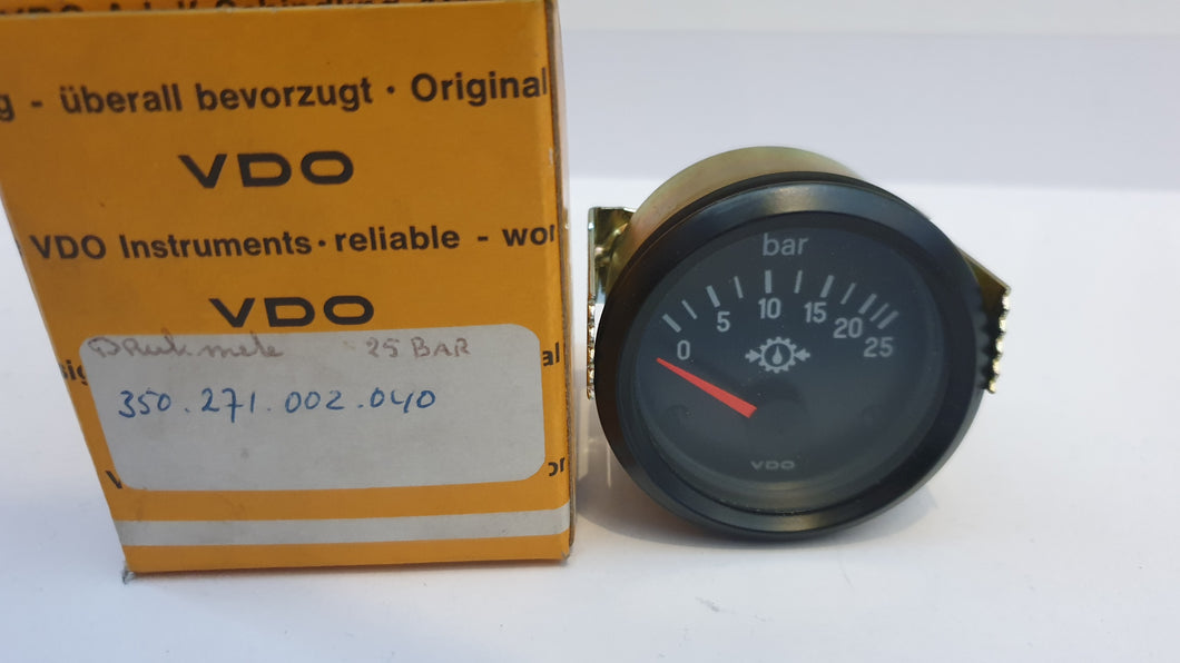 350-271-002-040 Drukmeter 0-25bar diameter: 52 mm - Operating voltage: 12 Volt
