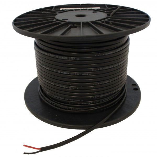 33667075 Platte PVC kabel met rood/zwarte aders (prijs per meter)