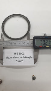 H-5B003 Bezel 70mm chrome traingle