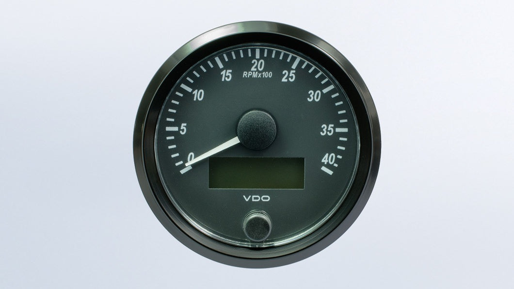 A2C3832990030 SingleViu 80mm 4000RPM tachometer. Retail pack with harness // Toerenteller